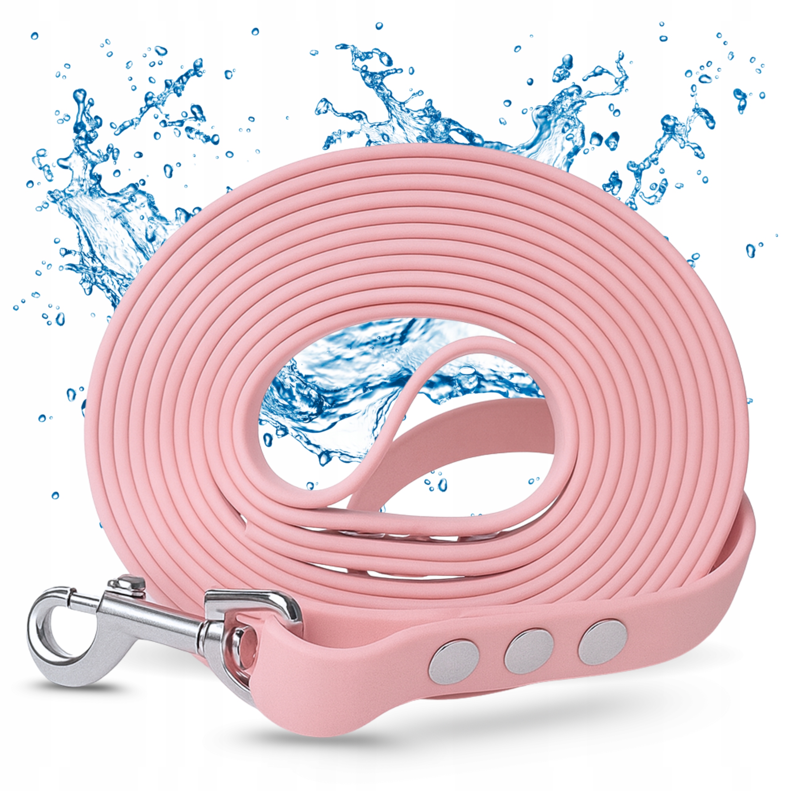 Vodítko pro malého velkého psa 10M Vodotěsné Silné Dlouhé Krátké Růžové