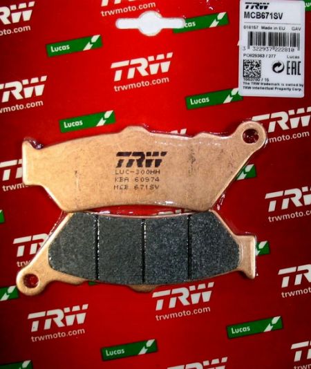 MCB671SV - Тормозные колодки передняя TRW LUCAS BMW F800 GS, ABS 08-15
