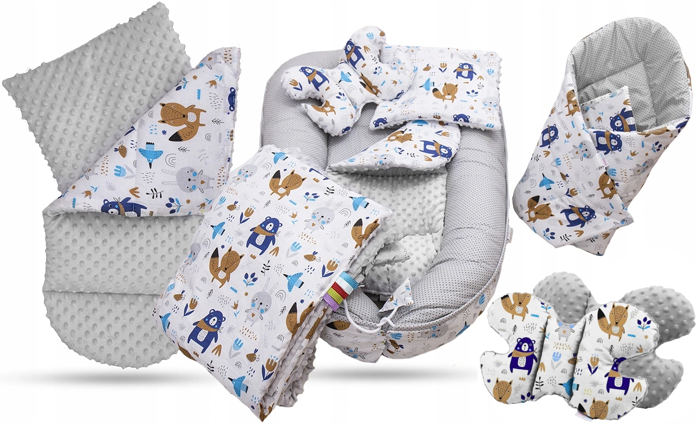 

Babymam Kokon Niemowlęcy Gniazdo Kojec Minky 7 El.