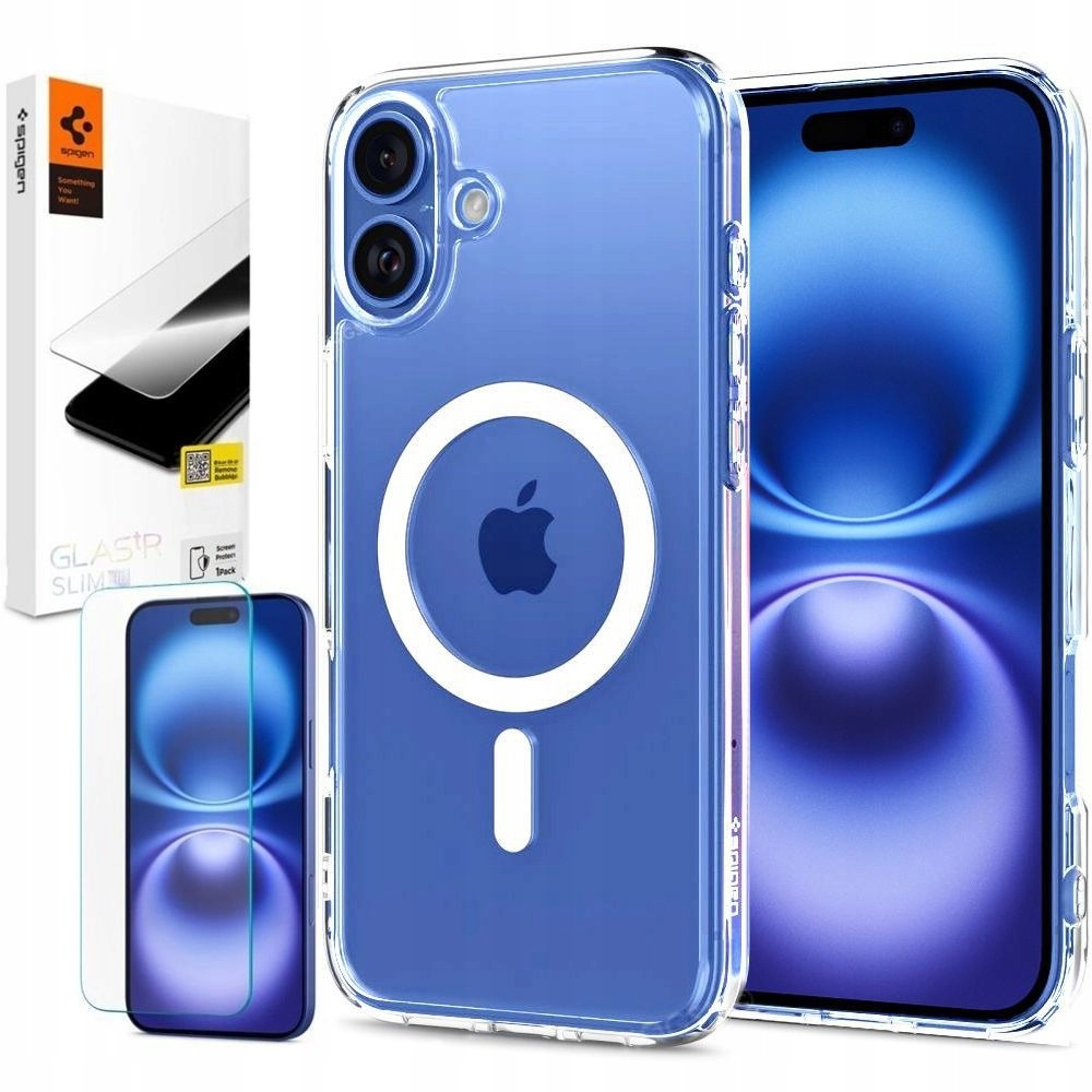 Spigen Pouzdro s MagSafe Průhledné Sklo pro Apple iPhone 16