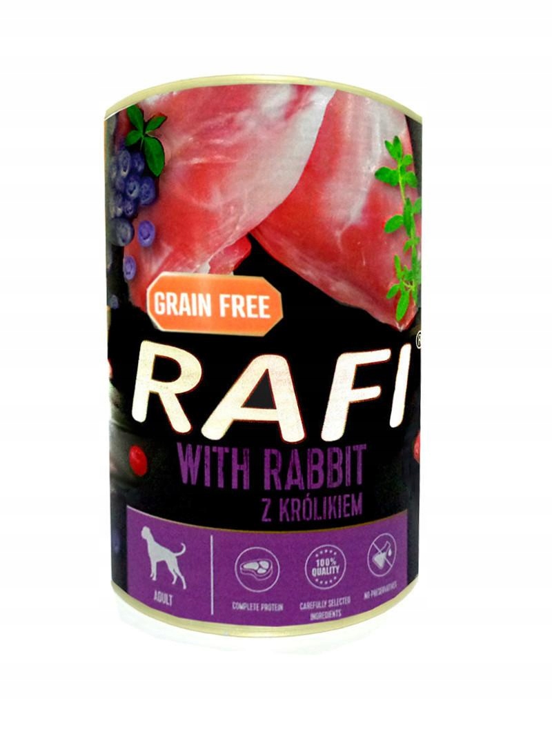 Rafi mokra karma dla psa królik 24x400g