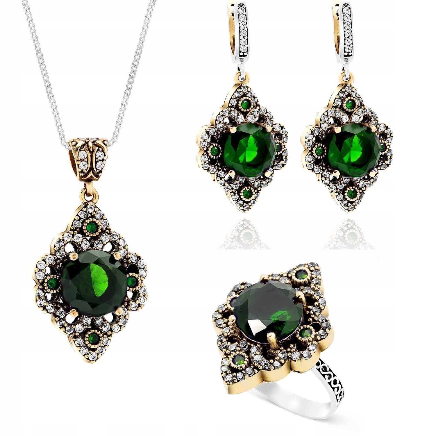 Komplet Dámských Šperků Stříbro Stylový, Krásný Orientální Gravírování