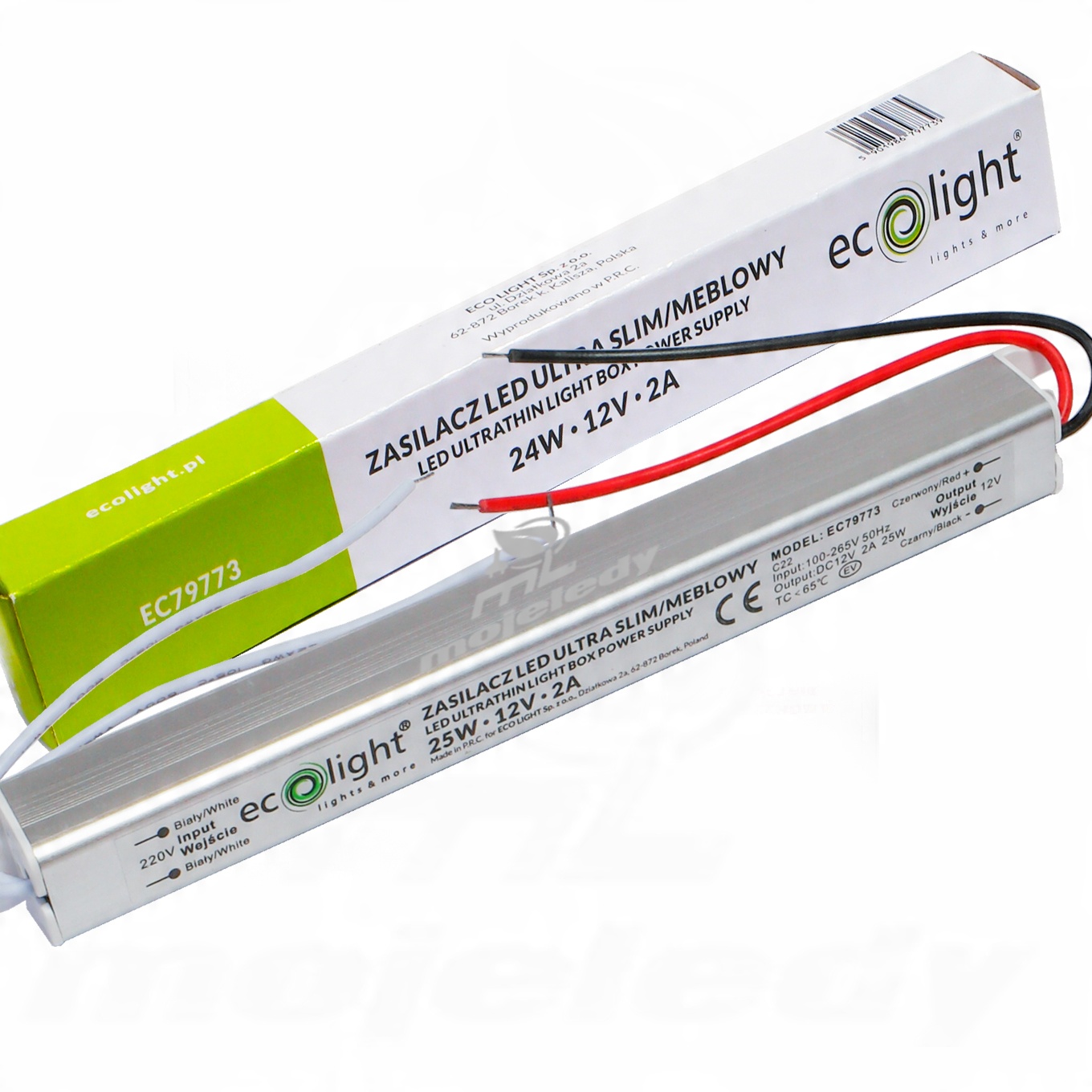 

zasilacz meblowy 24W 12V DC 2A slim do taśma led