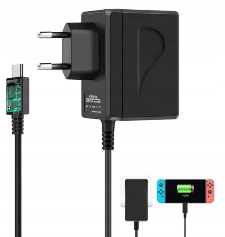 ZASILACZ SIECIOWY AC ADAPTER DO N-SWITCH / SWITCH LITE CZARNY