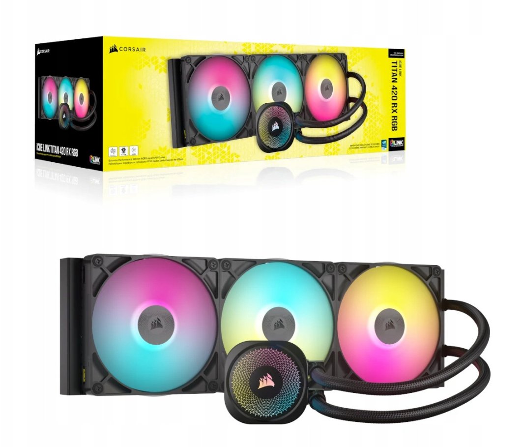 Chłodzenie wodne Corsair iCUE Link Titan 420 Rx Rgb Czarny (CW-9061019-WW)