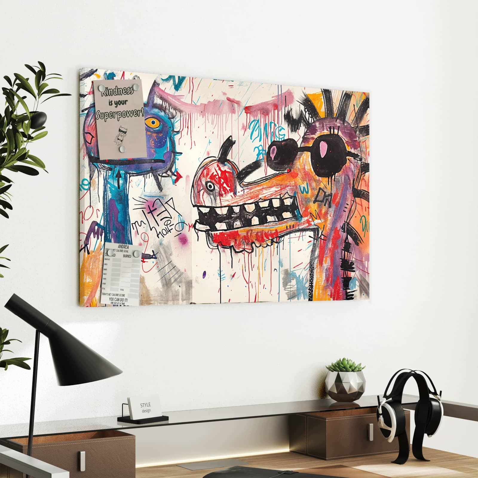 Magnetická tabule Kreatywne Graffiti 60 × 40 cm