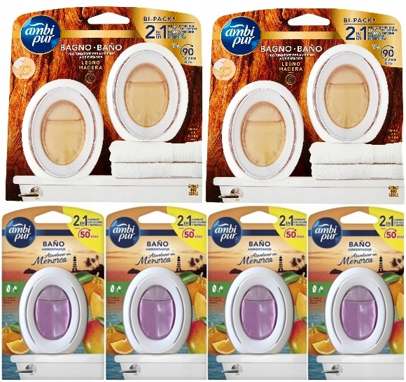Ambi Pur Bathroom osvěžovač 8x7.5 ml Západ Slunce/santalové Dřevo