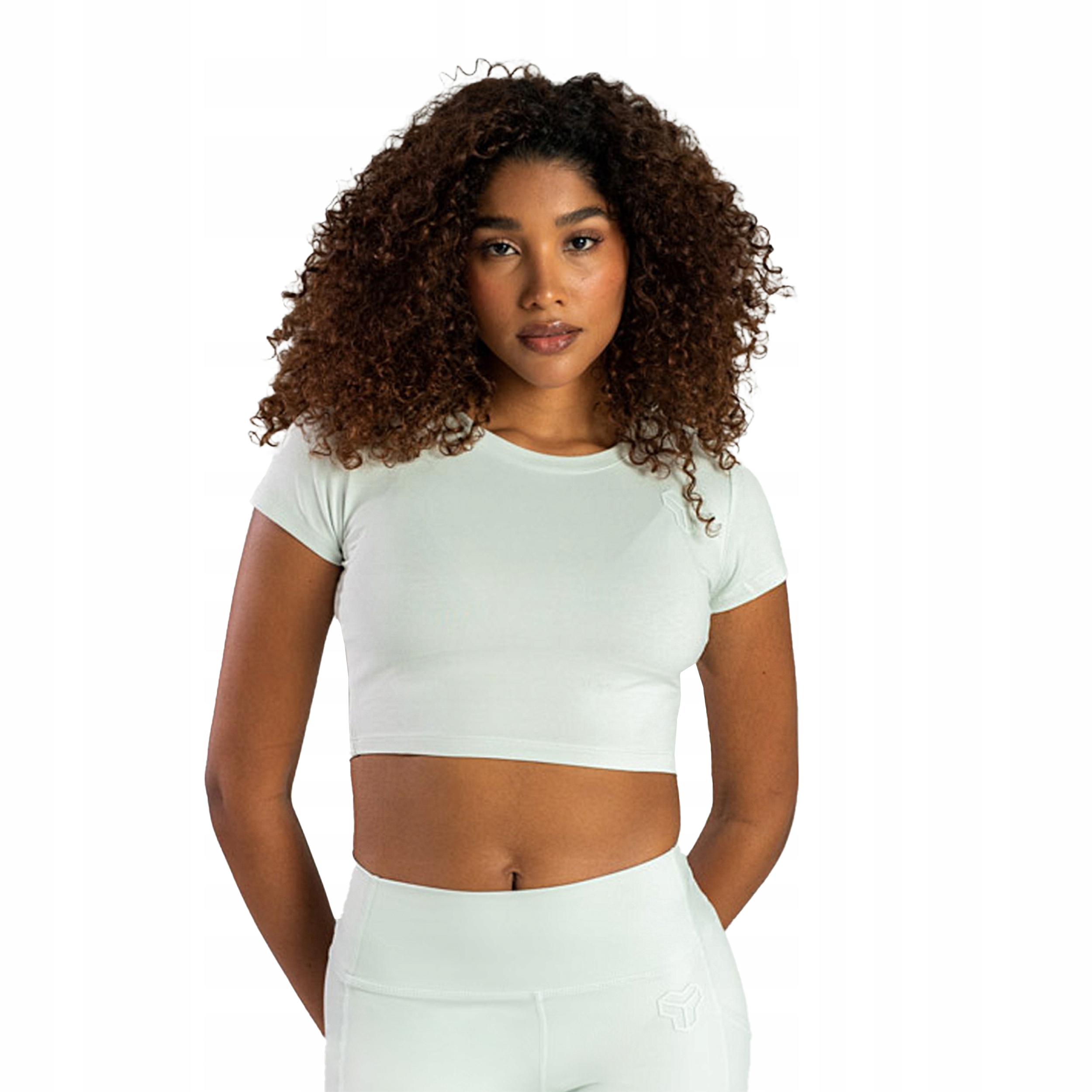 Damska Koszulka T-shirt Crop Top Szary Strix M