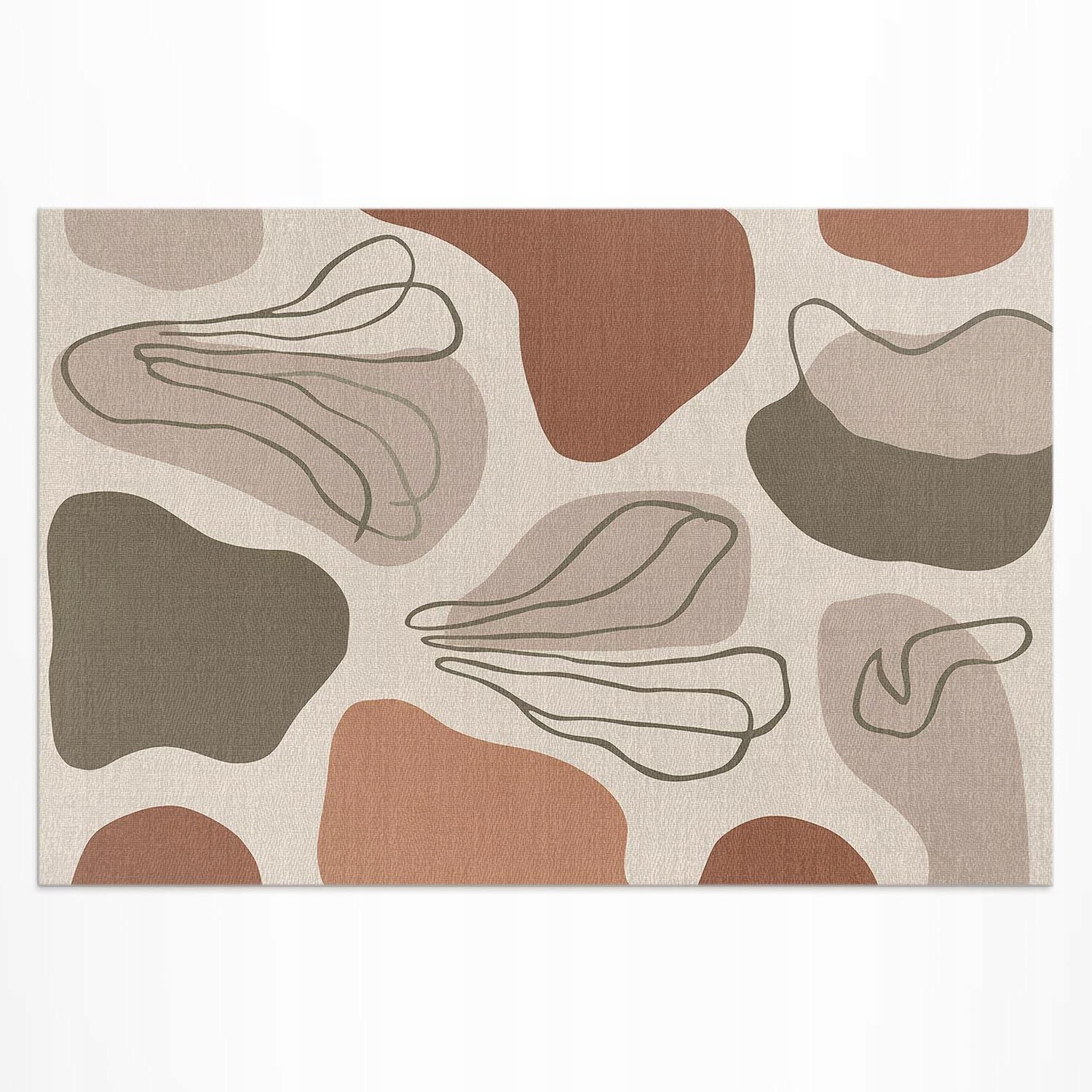 Vinylový Koberec na vnější straně Nepravidelné abstraktní skvrny boho 80x120 cm