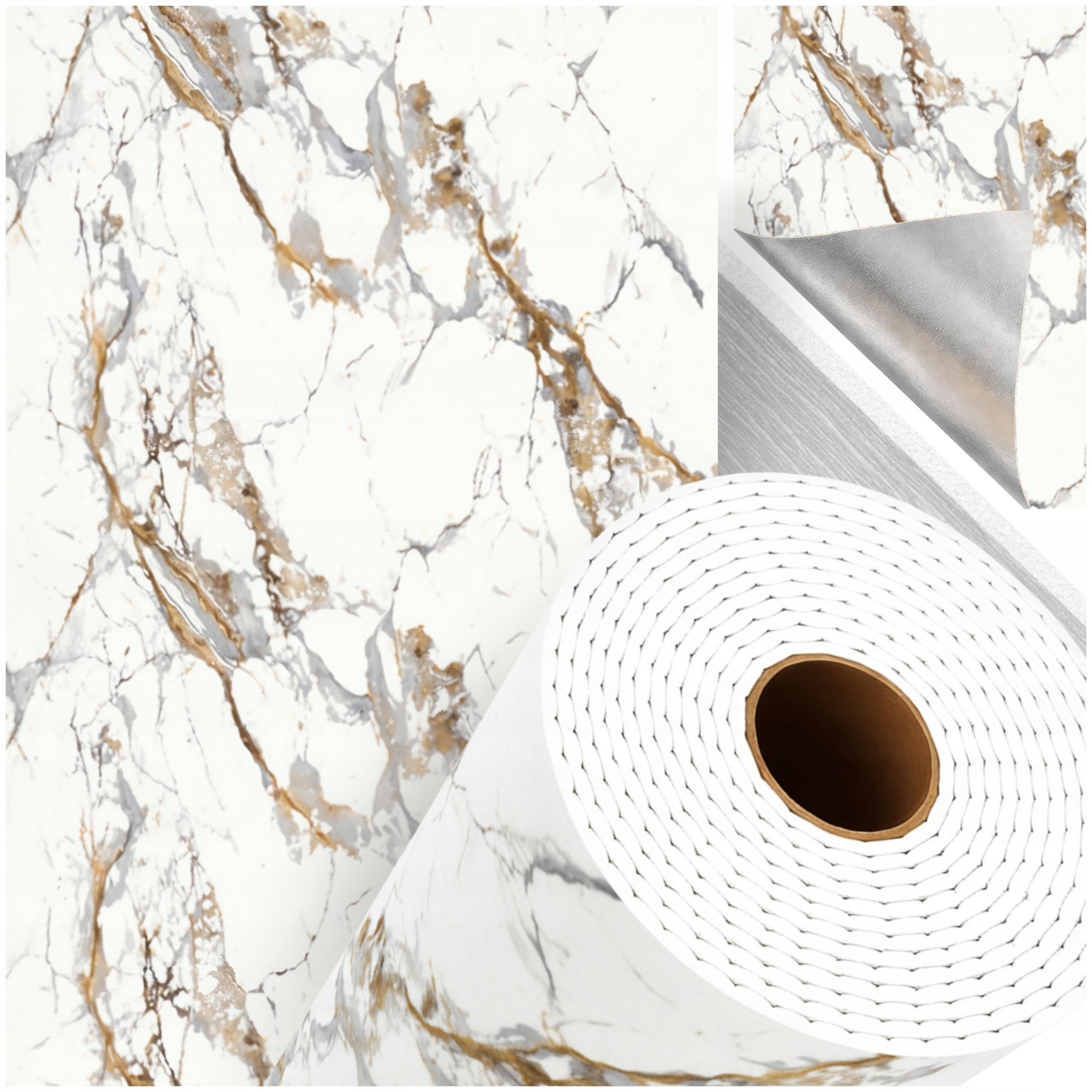 Tapeta Samoprzylepna Marmur Szeroka 280x120cm Połysk Dekoracyjna na Ścianę