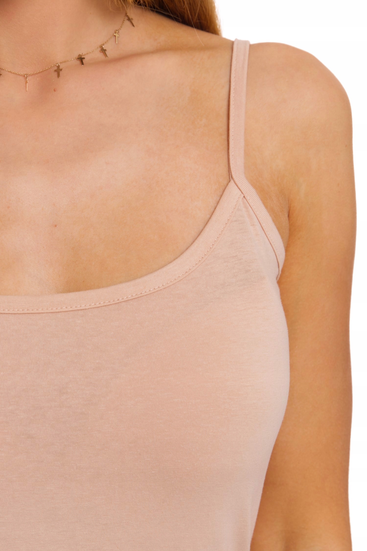 KOSZULKA DAMSKA TOP BEZ RĘKAWÓW NA RAMIĄCZKACH OKRĄGŁY DEKOLT MORAJ XL Dekolt okrągły