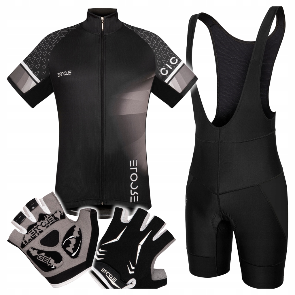 Pánský cyklistický oblek vel 3XL Tričko Kraťasy s vložkou na ramenních popruzích