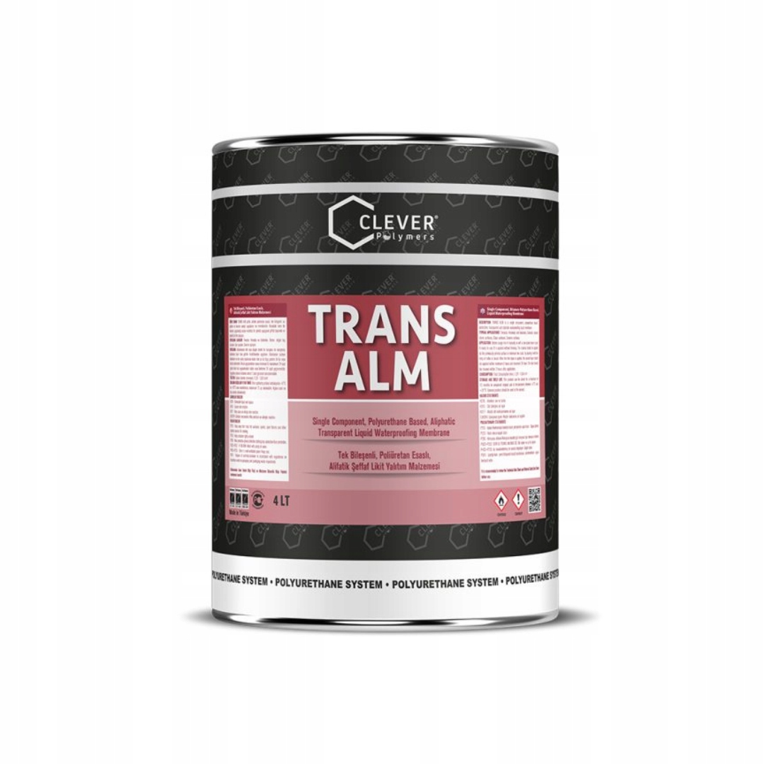 Membrana poliuretanowa transparent Trans Alm 20kg na płytki, balkon, taras