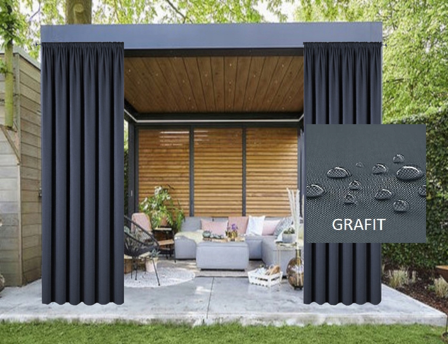 ZASŁONY OGRODOWE 155x240 DO ALTANY TARASU Producent Agnes