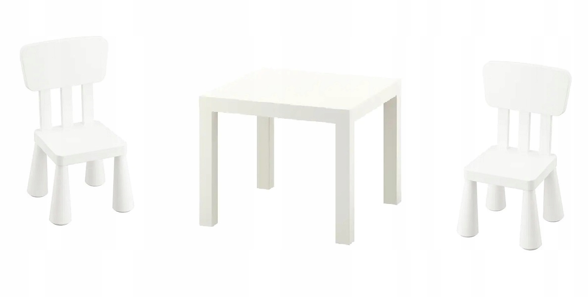 IKEA LACK STOLIK dla dzieci plus DWA KRZESEŁKA MAMMUT ZESTAW