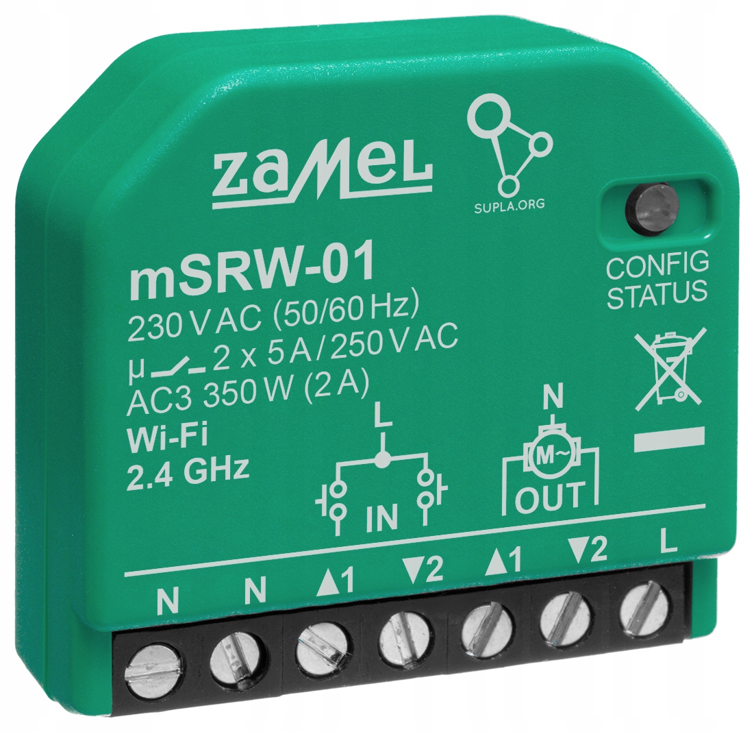 Inteligentní Ovladač Rolet M/SRW-01 Wi-Fi 230V Ac Zamel