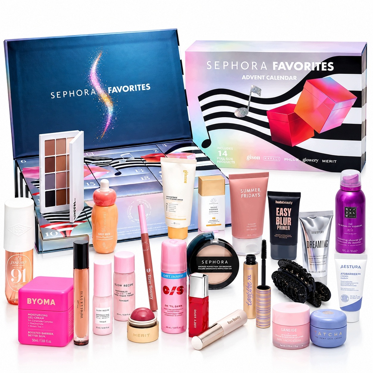 Адвент-календарь Sephora Favorites 2026, 24 средства: уход за лицом, макияж, волосы и ароматы — фото 2