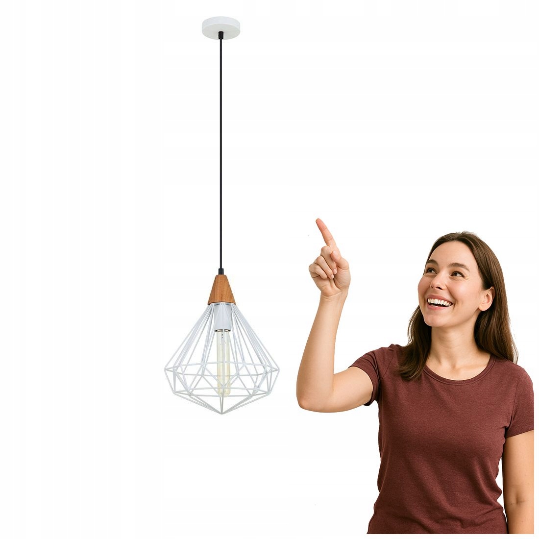 Maelle Závěsné lampy Industriální styl bílé Italux
