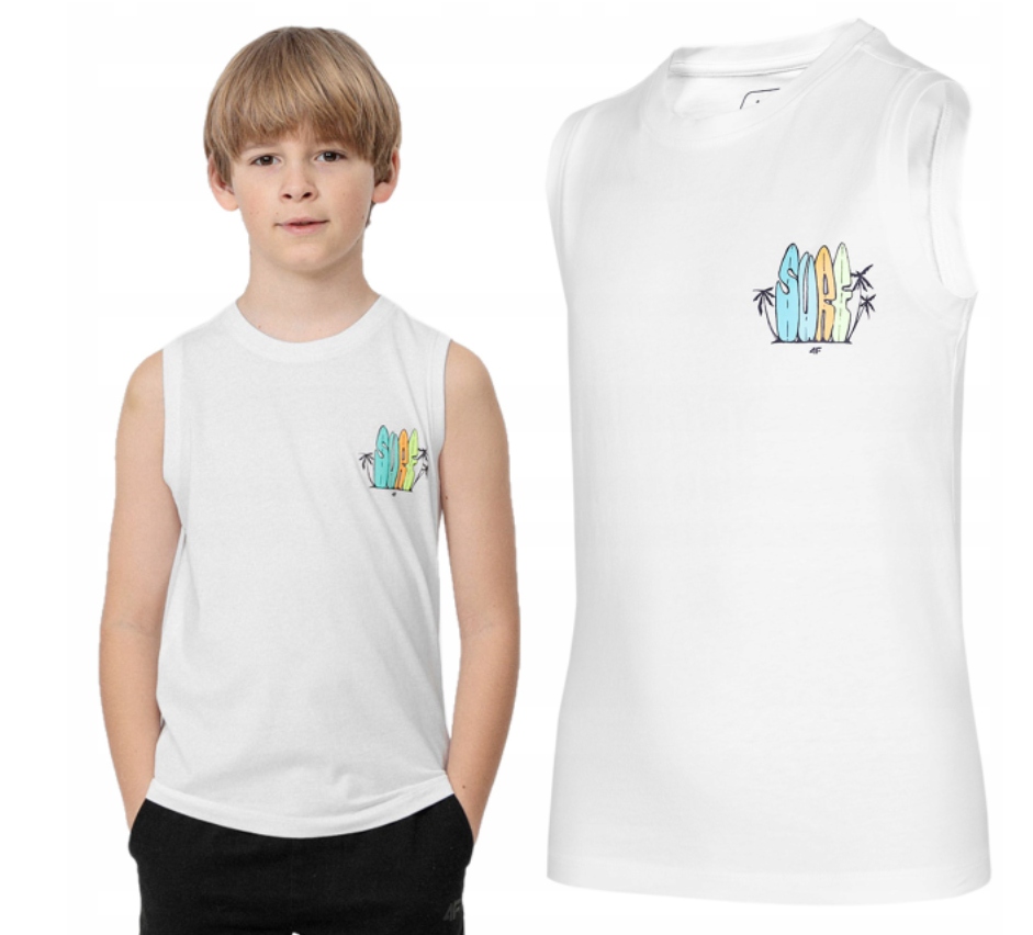 

4F T-shirt Koszulka Bez Rękawów JTSM010 > 152
