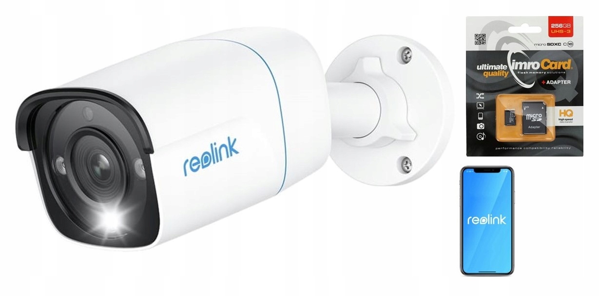 Kamera Reolink P330 PoE 8MP P2P Ir 30 m, barva v noci Karta 256 Gb
