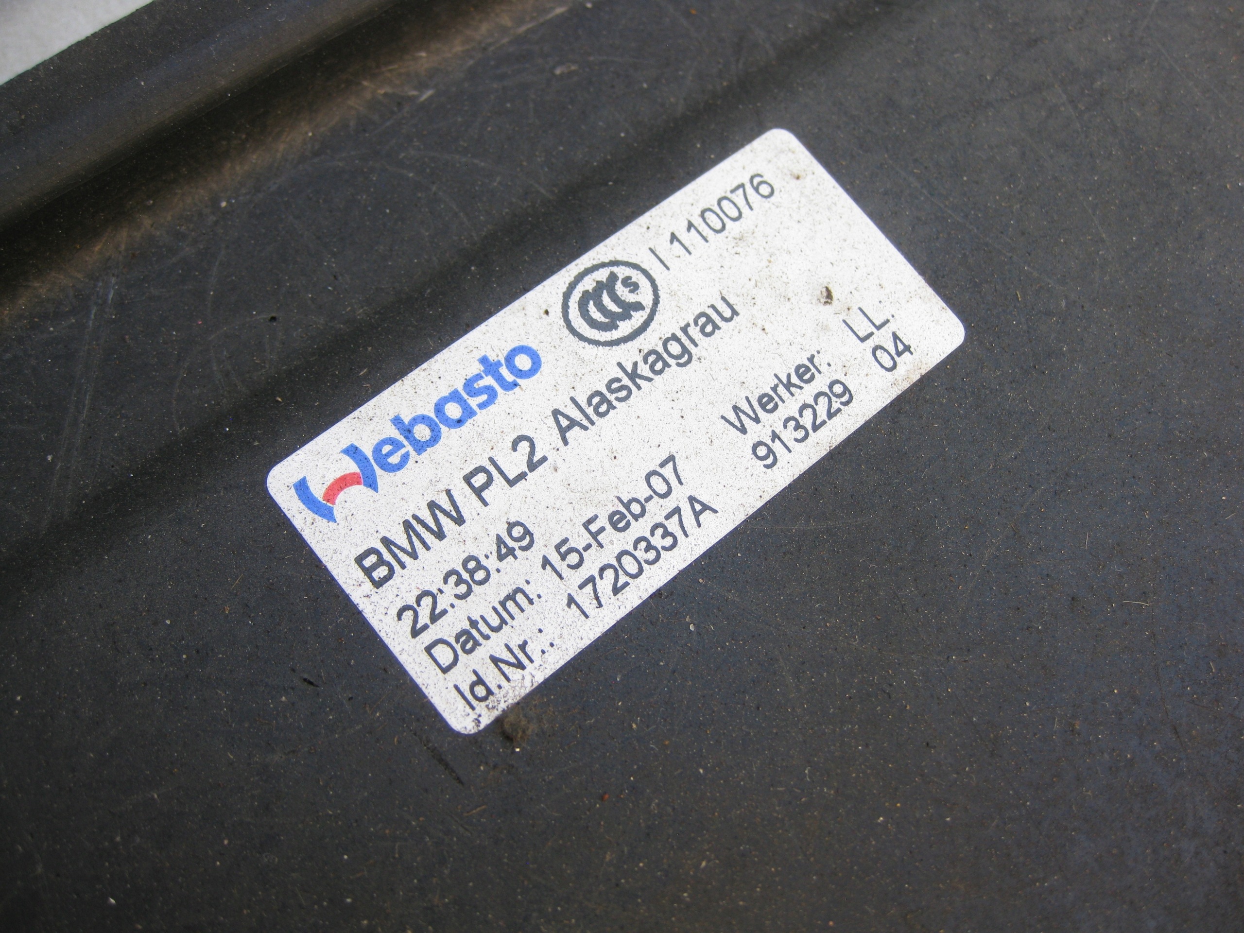 BMW E87 5D 07R Toit ouvrant 7121009