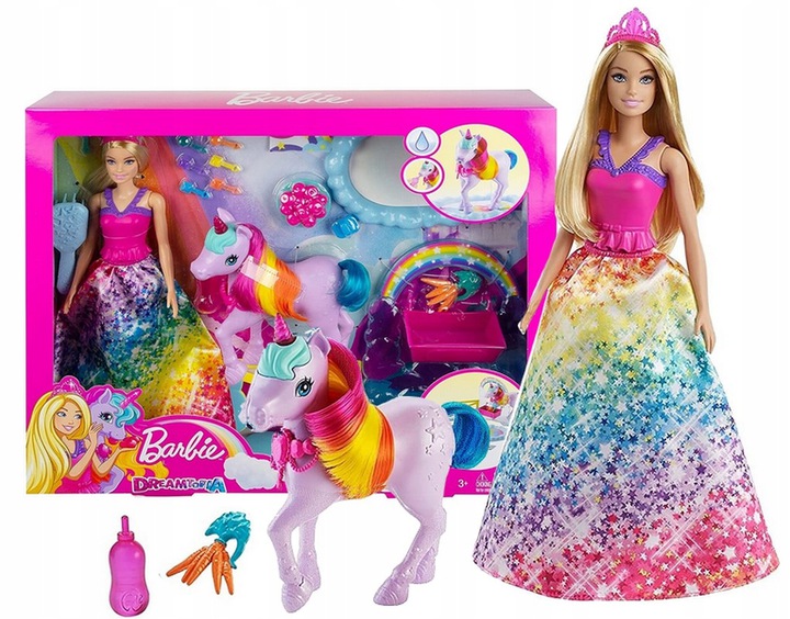 

Lalka Barbie Zestaw Księżniczka Z Jednorożcem