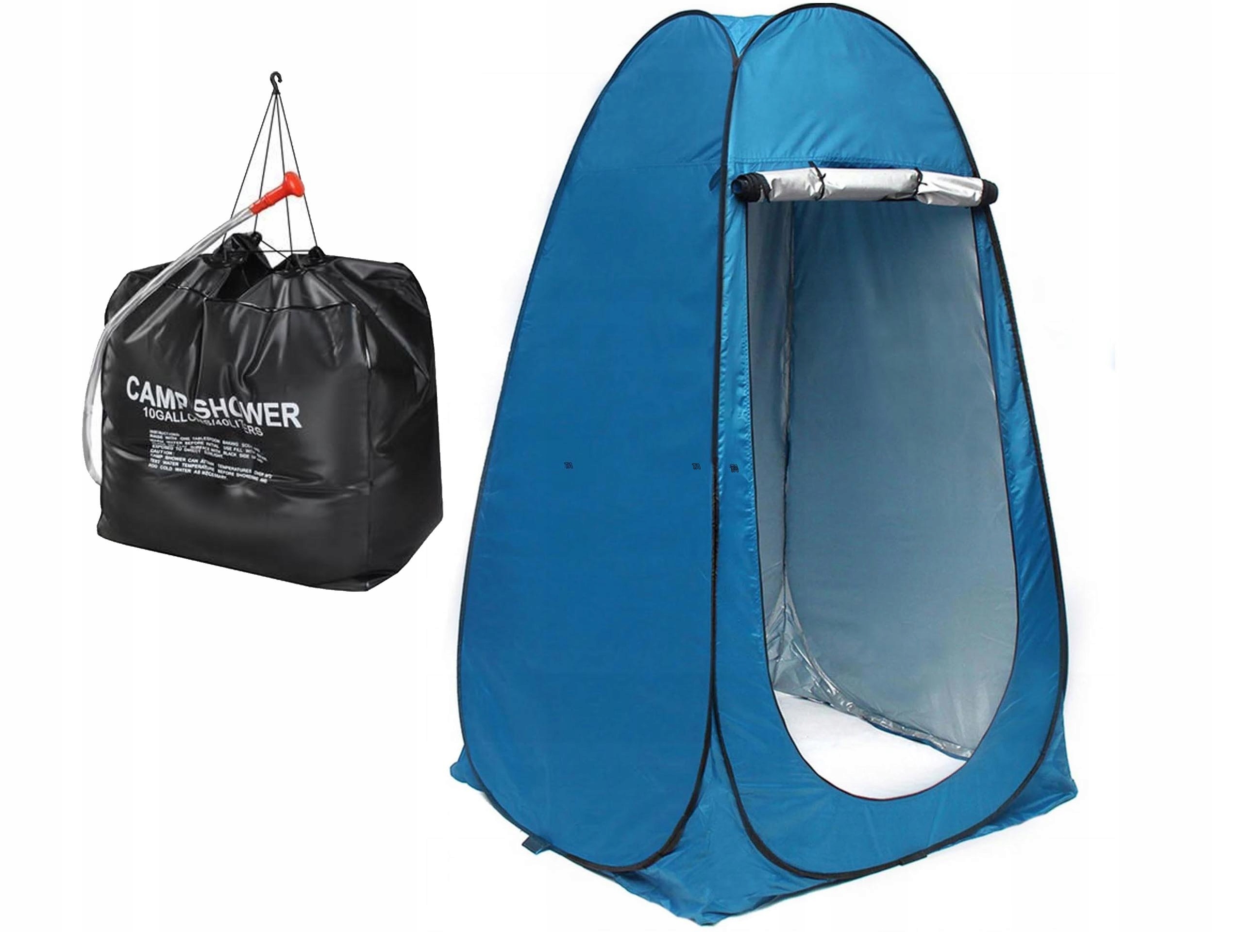 2W1 NAMIOT TOALETA PRZEBIERALNIA PRYSZNIC SOLARNY ZBIORNIK BANIAK 40L