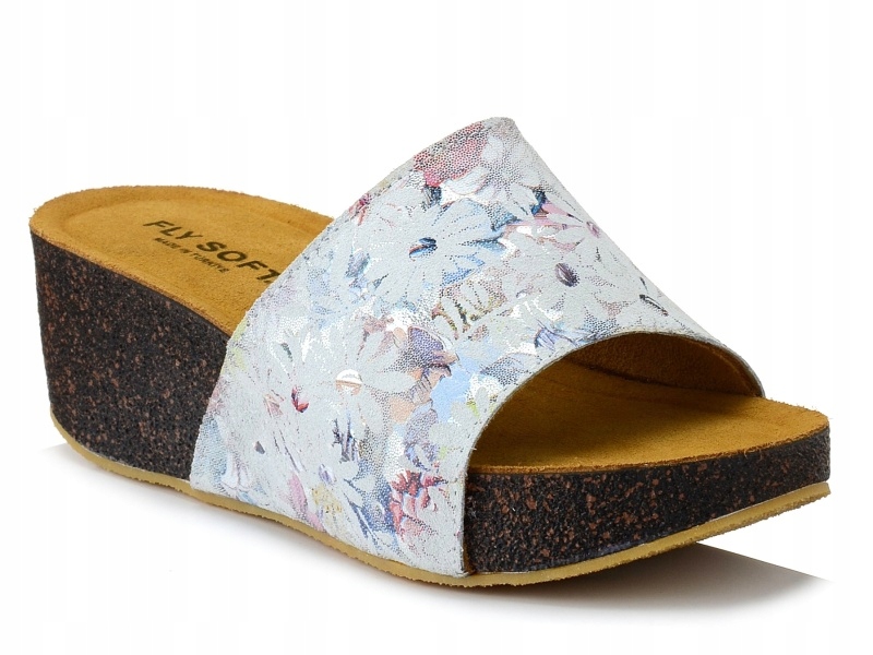 

Klapki damskie na koturnie Fly Soft skórzane 40