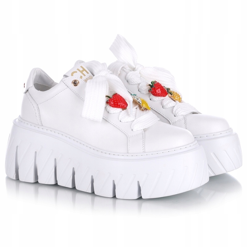 Dámské tenisky CheBello 4662-059-000-PSK-S354 bílé Kůže VEL.37