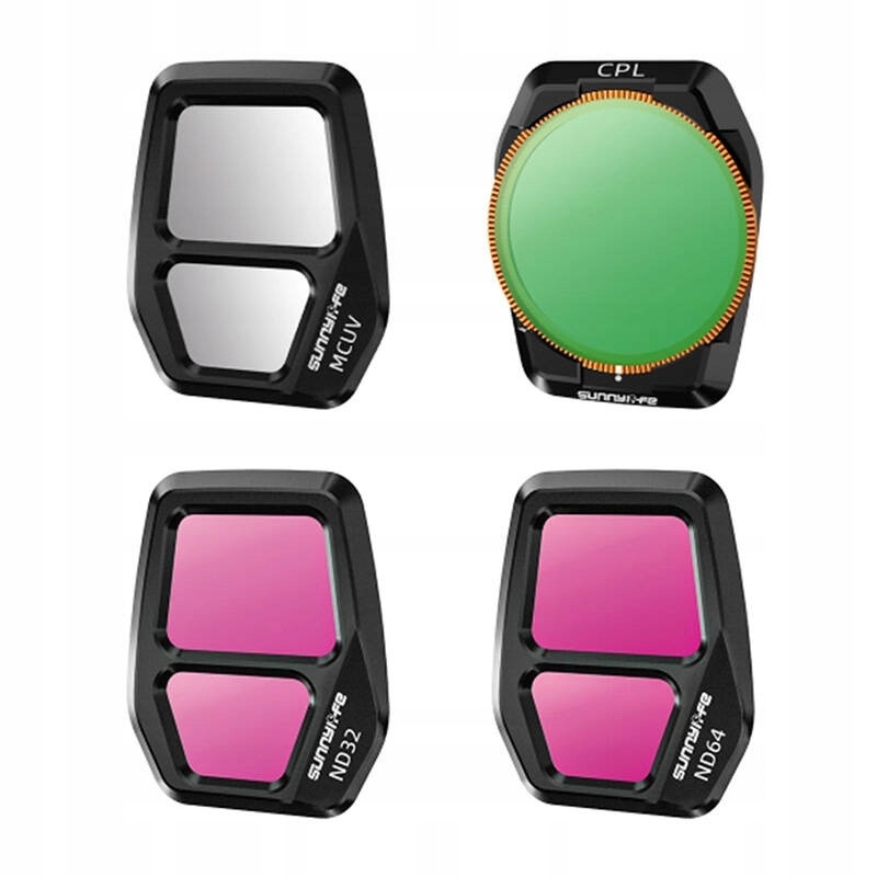 Sada filtrů pro objektiv Sunnylife Dji Air 3s, 4 kusy, optické Sklo