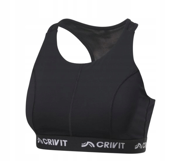 Crivit Stanik biustonosz sportowy czarny z zapięciem z tyłu R: S (36/38)