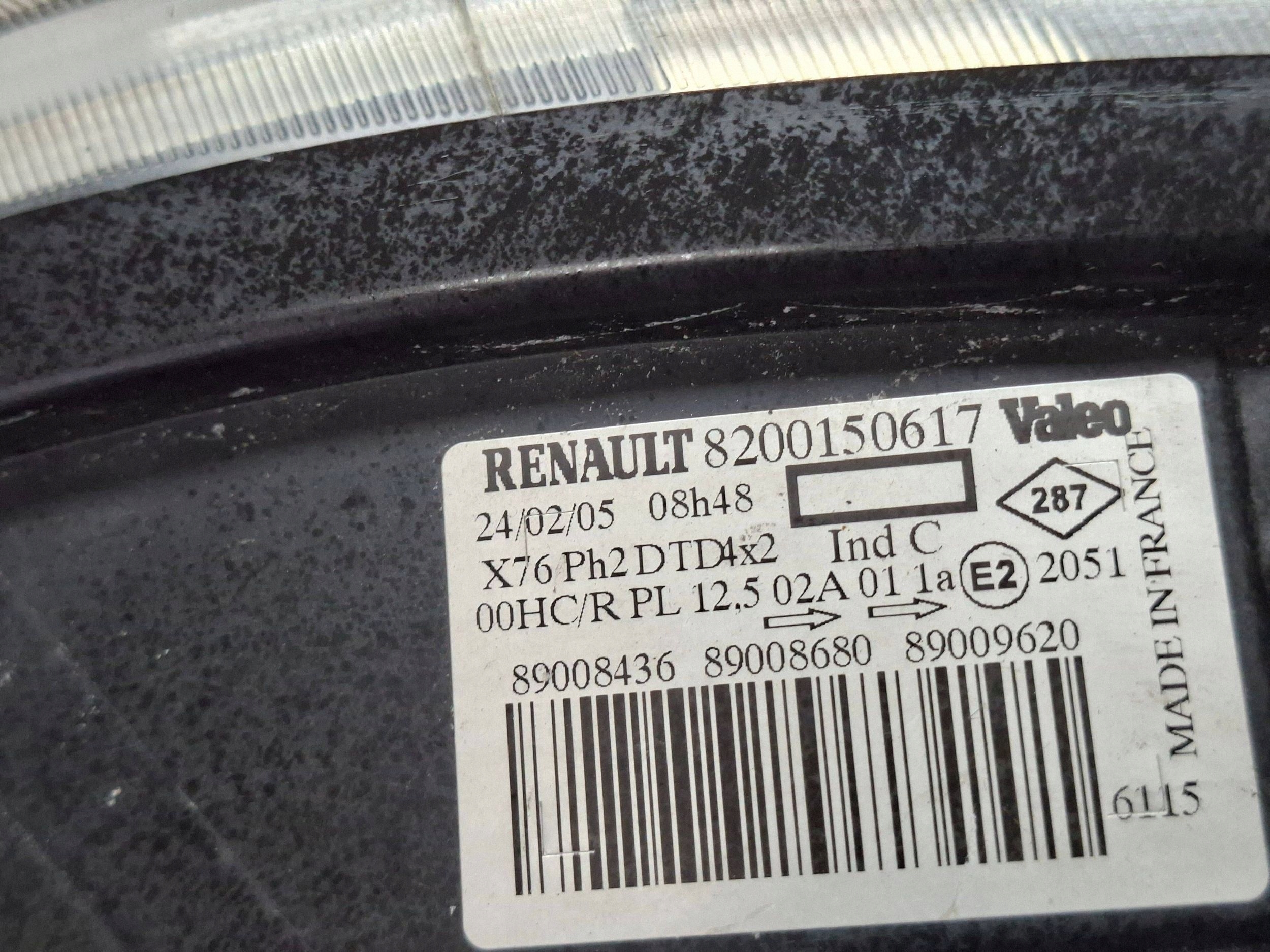 light front right 8200150617 RENAULT KANGOO and LIFT 03-08