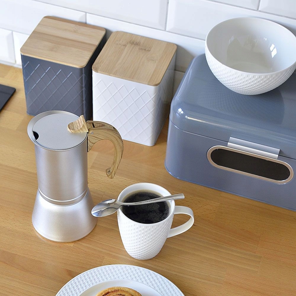 CHLEBAK STALOWY STYLOWY CZARNY BIAŁY POŁYSK AMBITION NORDIC Marka Ambition