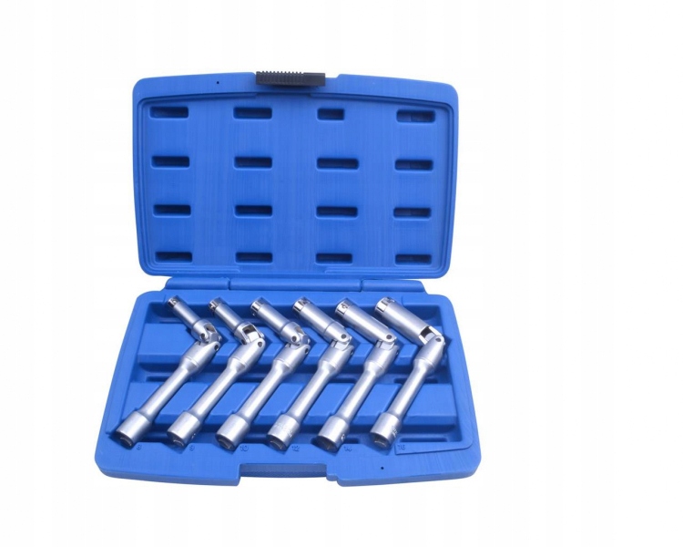 ZESTAW KLUCZY NASADOWYCH PRZEGUBOWYCH 3/8 DO ŚWIEC