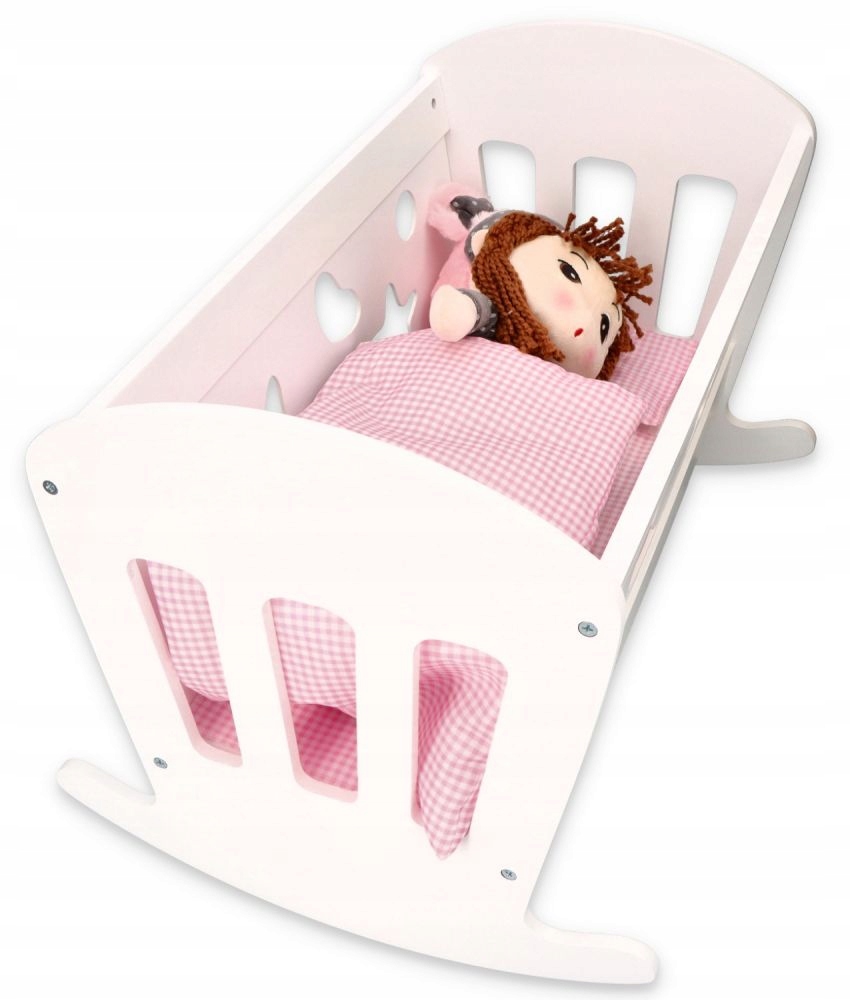 KOŁYSKA DREWNIANA DLA LALEK ŁÓŻECZKO Z POŚCIELĄ Certyfikaty, opinie, atesty CE EN 71