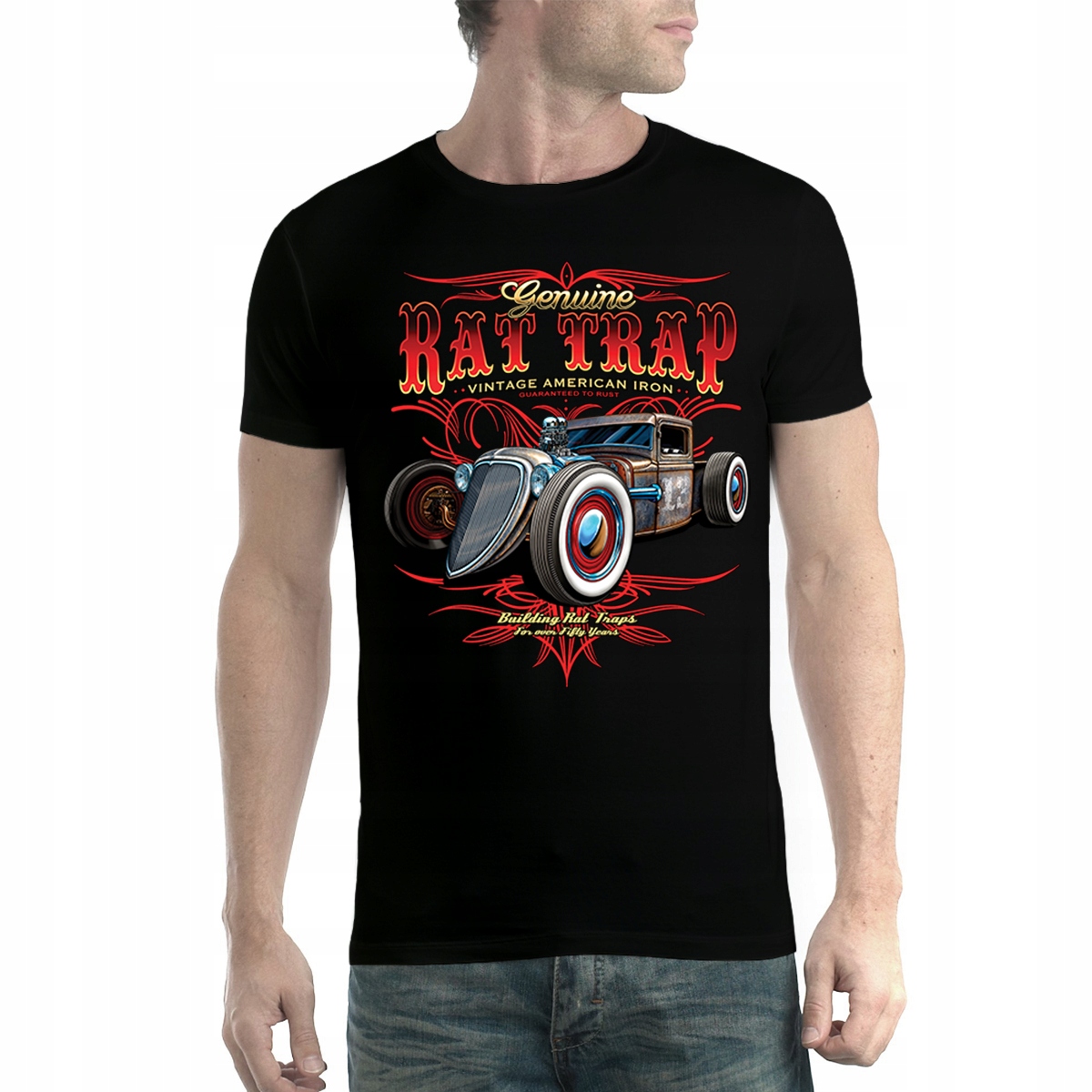

Rat Trap Klasyk T-shirt Męski Czerń 4XL