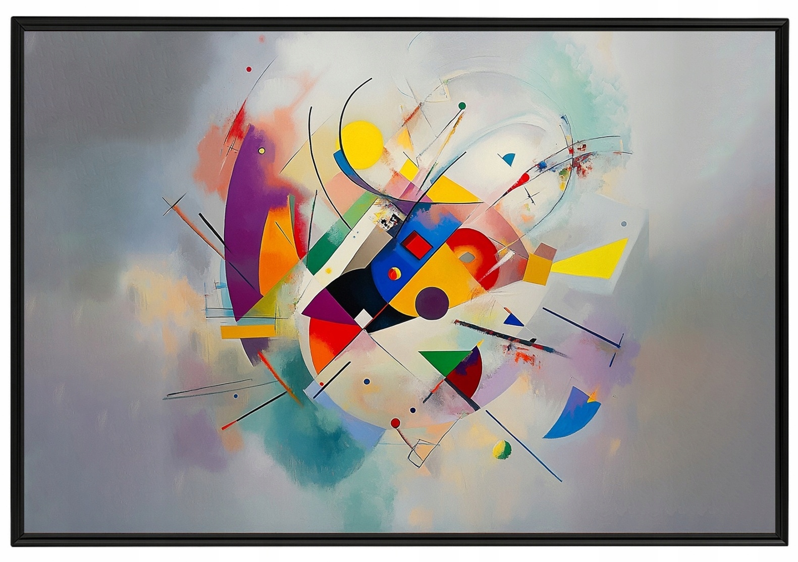 Plakát Rámeček Hliník Abstrakce Dynamika Geometrie Figura Modern 93x62
