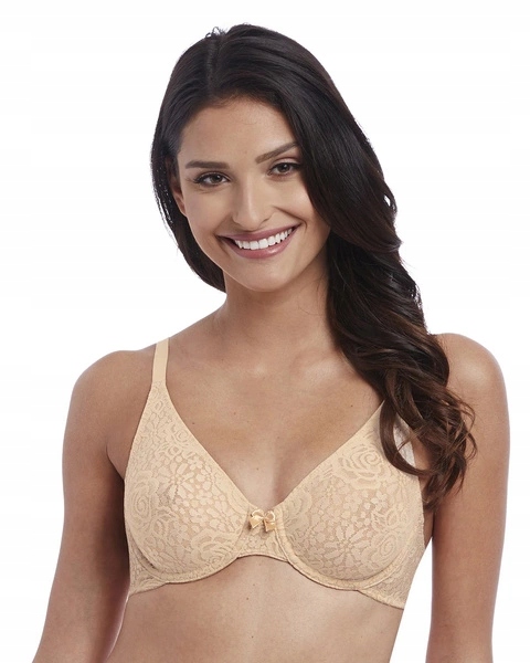 Halo Lace podprsenka plunge bezešvá béžová