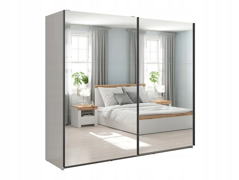 Szafa przesuwna Tetrix 220 cm z lustrem kaszmir