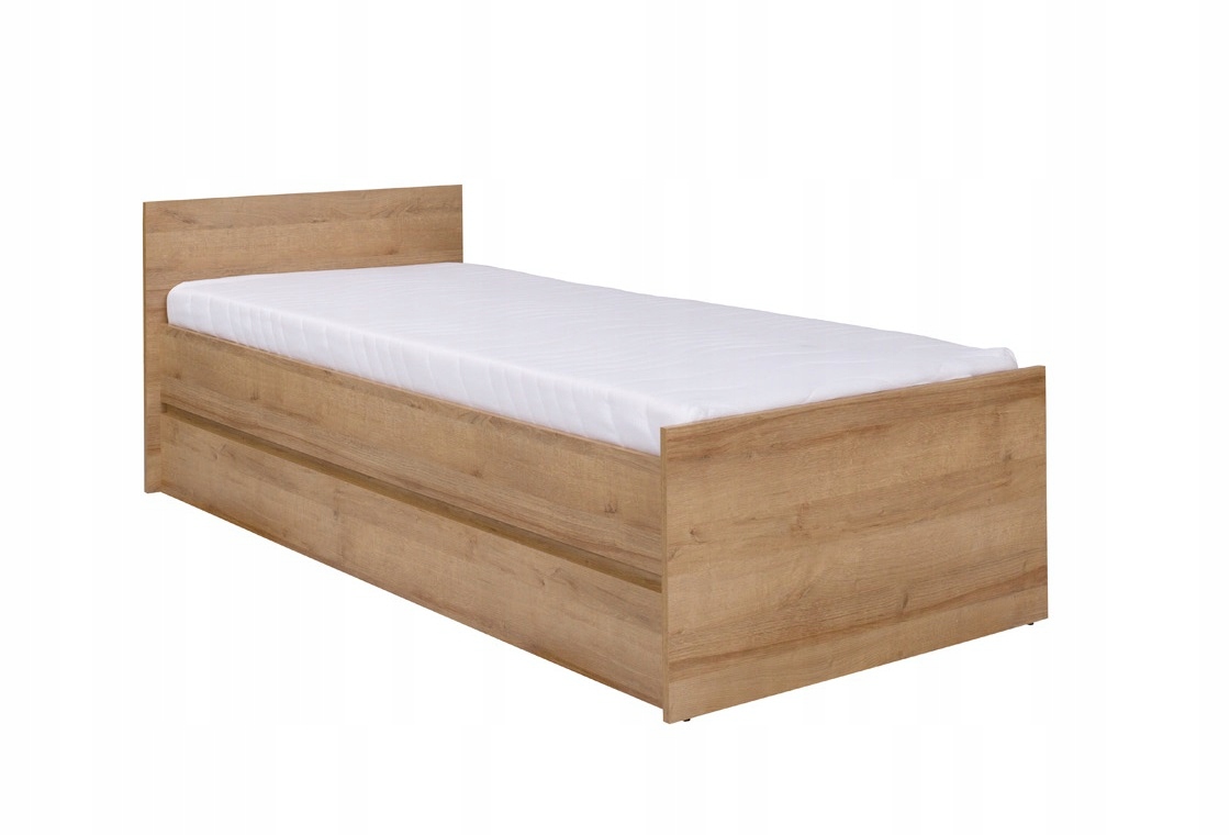 Łóżko jednoosobowe SIMPLE 80x200 DĄB RIVIERA