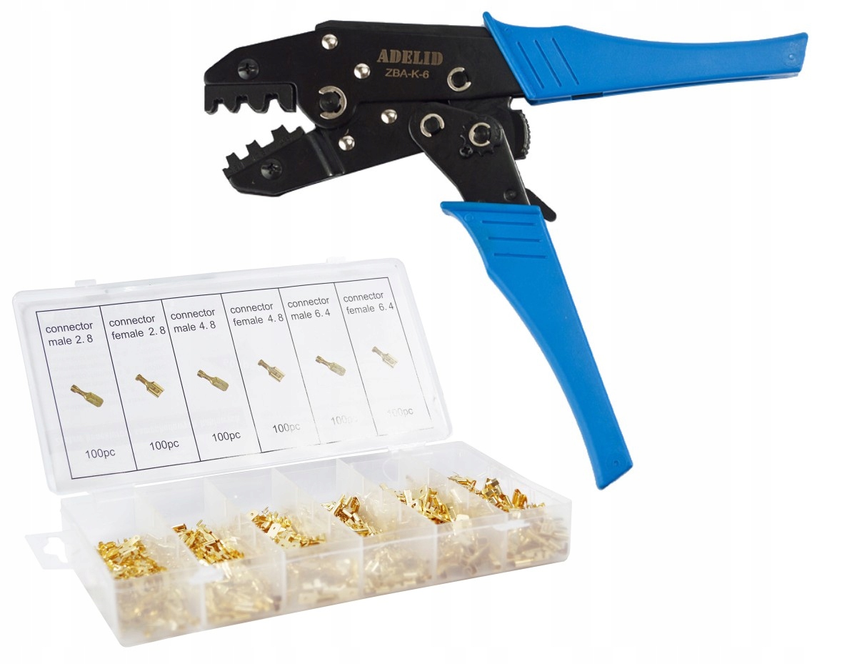 SZCZYPCE ZACISKARKA ZESTAW TULEJEK KONEKTORÓW 600 Marka Adelid
