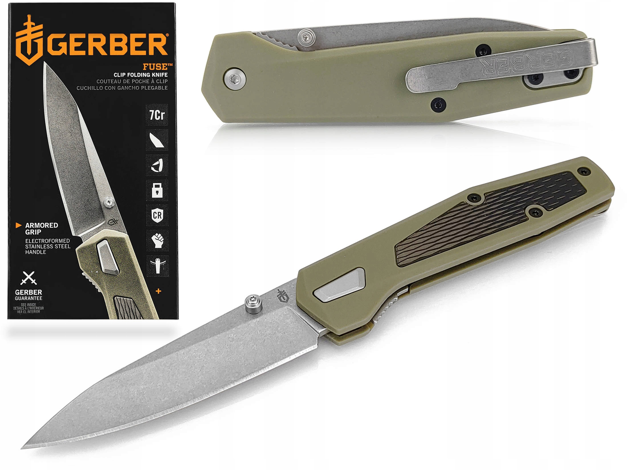 Skládací turistický nůž Edc Gerber Fuse s klipem
