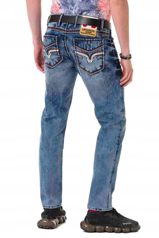 Męskie Jeansy Jeans Spodnie Cipo Baxx Przetarcia