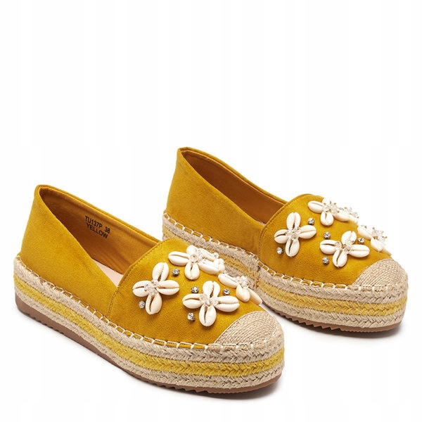 

Żółte Damskie Espadryle Z Ozdobami Izira 38