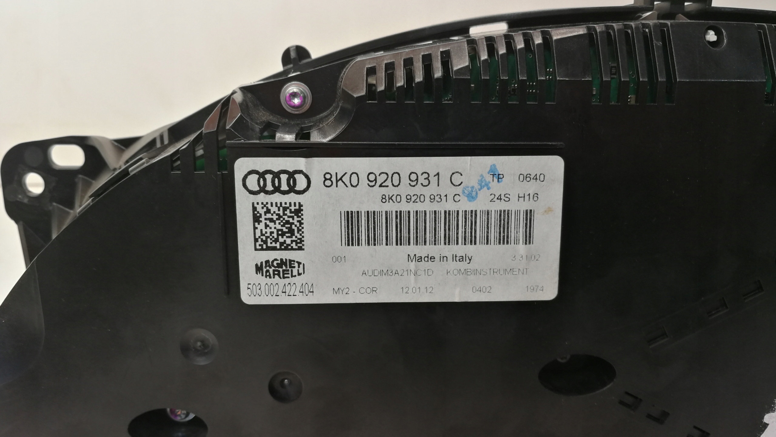 dials dials AUDI A4 B8 LIFT 2.0 TDI 8K0920931C