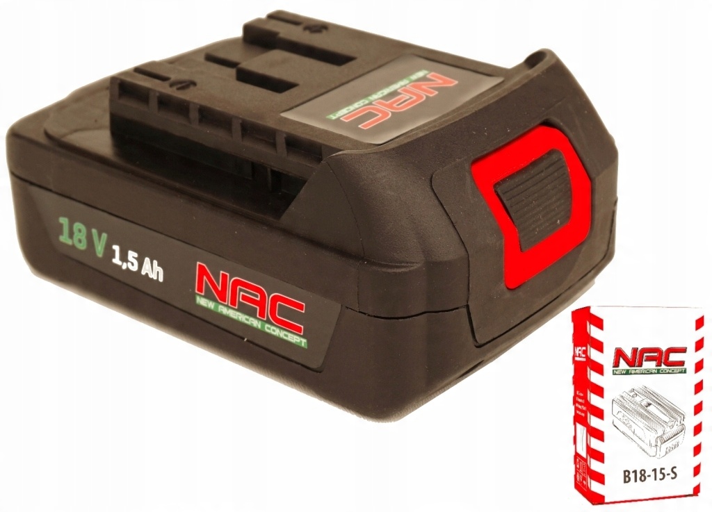 

Nac Akumulator bateria 18V 1,5Ah B18-15-S Li-Ion