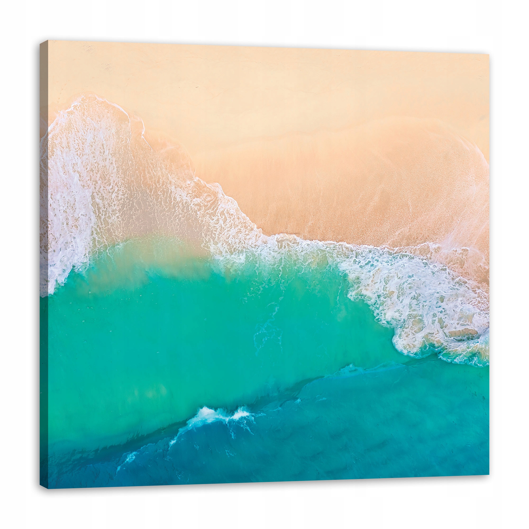 Obraz na plátně Vlny Voda Břeh Písek 80x80 cm Ideální jako dárek