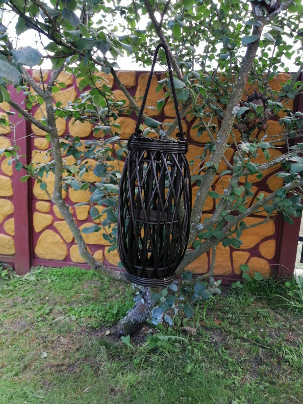 Wiklinowy Lampion LATARNIA wiszący DUŻY wiklina Marka Wickerland