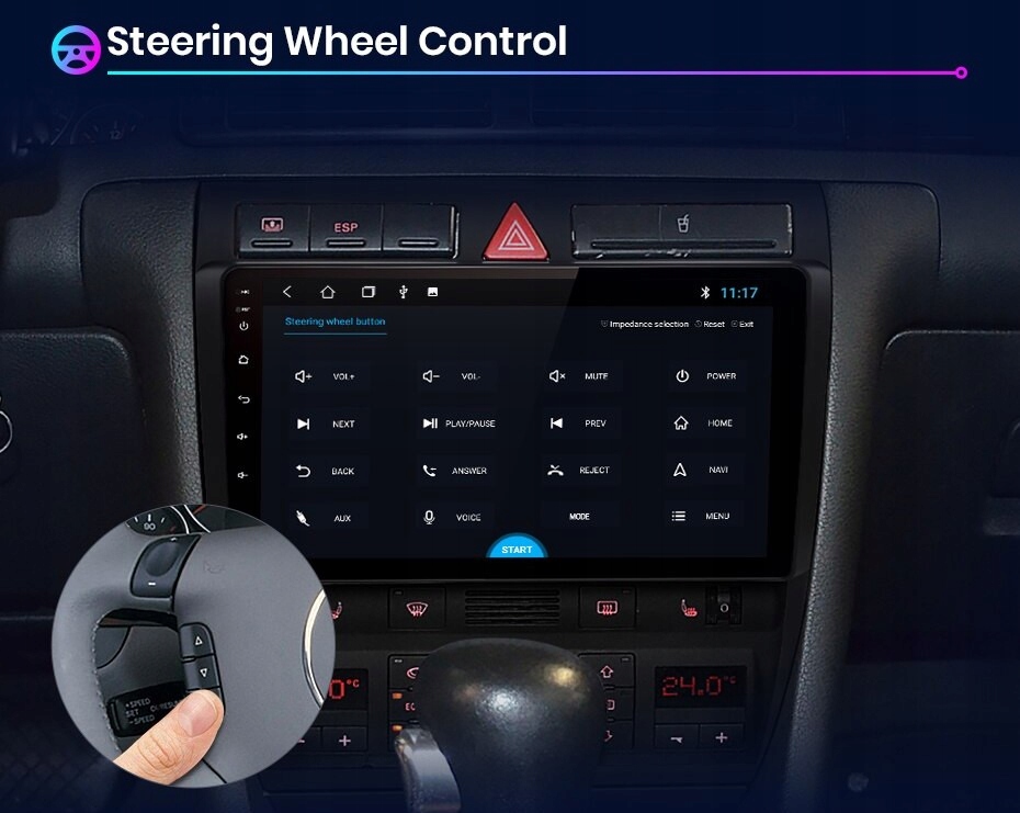 Radio 10' ANDROID 12 AUDI A6 C5 GPS WiFi PL Model j1145