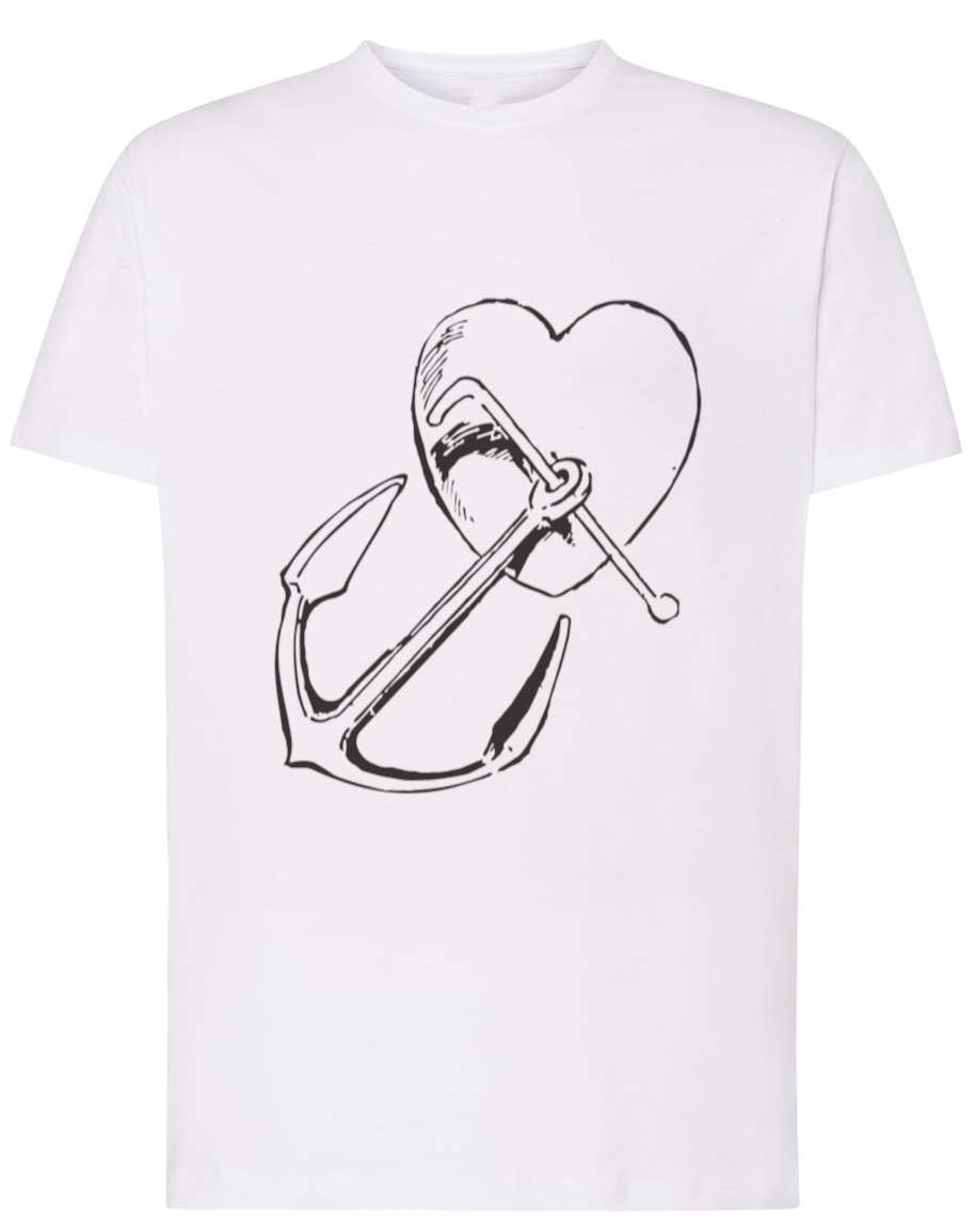 

T-Shirt koszulka Serce kotwica morze r.XXL